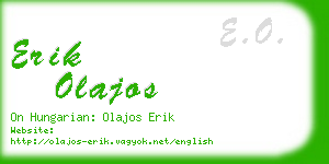erik olajos business card